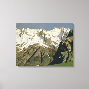 Mont Blanc Mountains, 1897 Canvas Afdruk