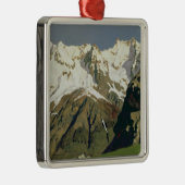 Mont Blanc Mountains, 1897 Metalen Ornament (Rechts)