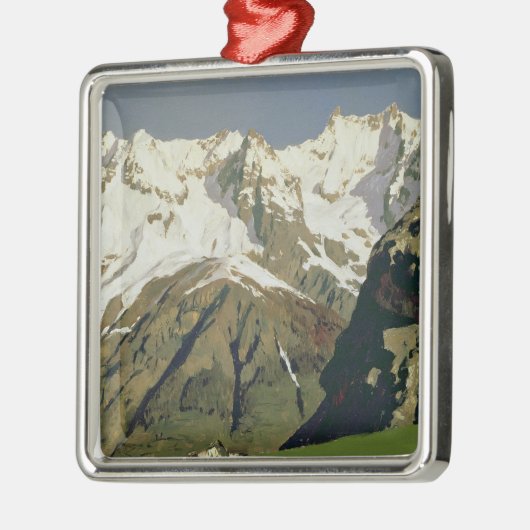 Mont Blanc Mountains, 1897 Metalen Ornament (Links)