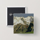 Mont Blanc Mountains, 1897 Vierkante Button 5,1 Cm (Voorkant /achterkant)