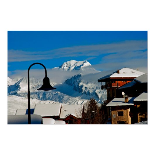 Mont Blanc Peisey Vallandry Franse Alpen Frankrijk Perfect Poster (Voorkant)