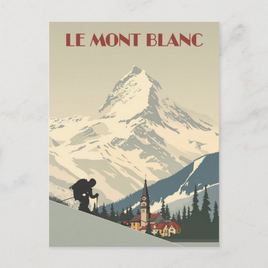 Mont Blanc  Poster Briefkaart (Voorkant)