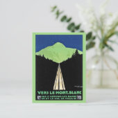  Mont Blanc Railroad Travel en Briefkaart (Staand voorkant)