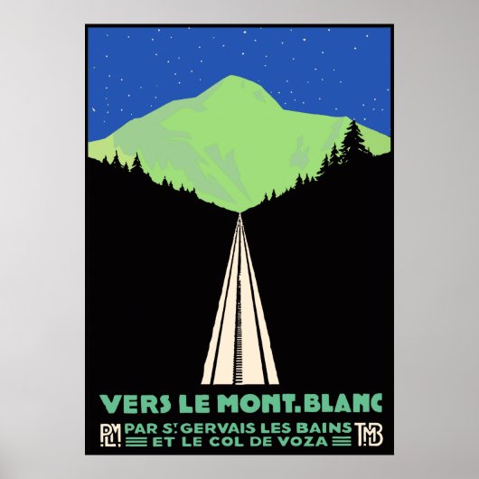  Mont Blanc Railroad Travel en Poster (Voorkant)