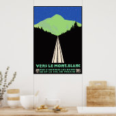  Mont Blanc Railroad Travel en Poster (Keuken)