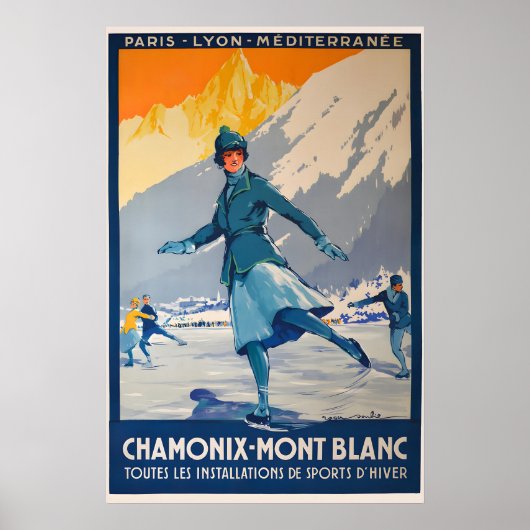 Mont Blanc Reisposter Poster (Voorkant)