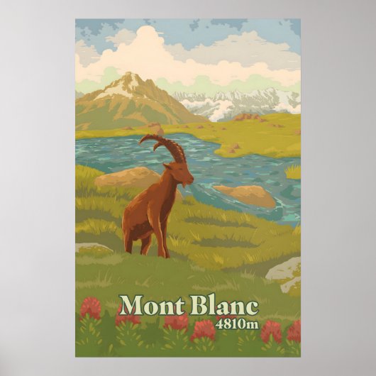Mont Blanc Reisposter Poster (Voorkant)