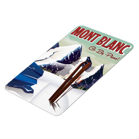 Mont Blanc skiposter Magneet (Linkerzijde)