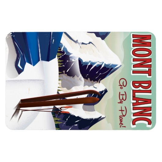 Mont Blanc  skiposter Magneet (Horizontaal)
