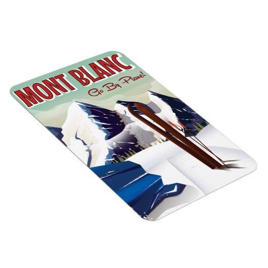 Mont Blanc  skiposter Magneet (Rechterzijde)