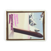 mont blanc-snowboardposter voor reizen. magneet (Horizontaal)