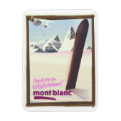 mont blanc-snowboardposter voor reizen. magneet (Verticaal)