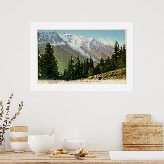 Mont Blanc-uitzicht vanaf de route Flégère Poster (Keuken)
