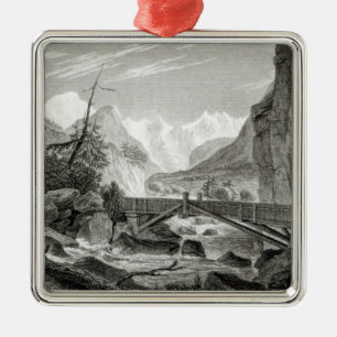 Mont Blanc van de Baths of St. Didier Metalen Ornament