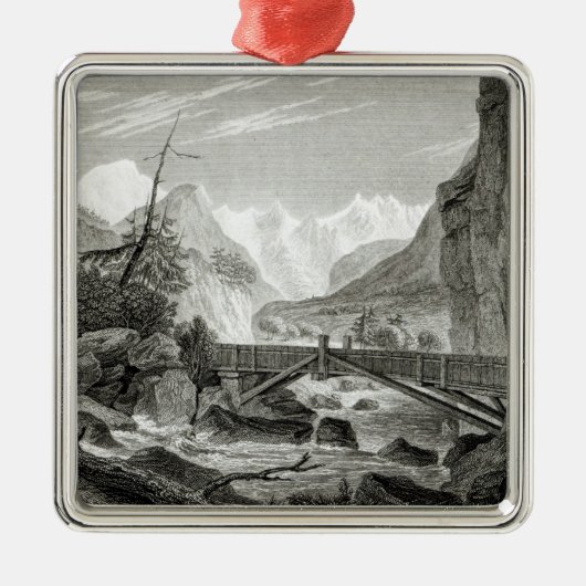 Mont Blanc van de Baths of St. Didier Metalen Ornament (Voorkant)