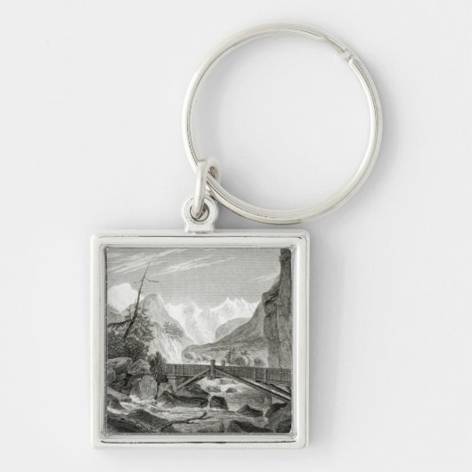 Mont Blanc van de Baths of St. Didier Sleutelhanger (Voorkant)