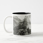 Mont Blanc van de Baths of St. Didier Tweekleurige Koffiemok (Links)