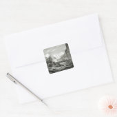 Mont Blanc van de Baths of St. Didier Vierkante Sticker (Envelop)