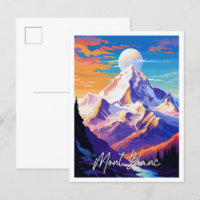 Mont Blanc vintage reisillustratie