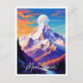 Mont Blanc vintage reisillustratie Briefkaart (Voorkant)
