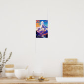 Mont Blanc vintage reisillustratie Poster (Keuken)