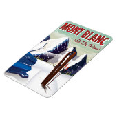 Mont Blanc vintage skireisposter Magneet (Linkerzijde)