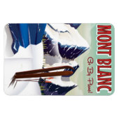 Mont Blanc vintage skireisposter Magneet (Horizontaal)