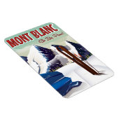 Mont Blanc vintage skireisposter Magneet (Rechterzijde)