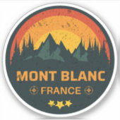 Mont Blanc wandelen Frans avontuur- Monte Bianco Sticker (Voorkant)