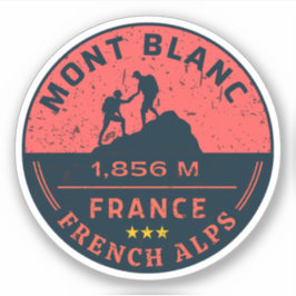 Mont Blanc wandelen Frans avontuur- Monte Bianco Sticker