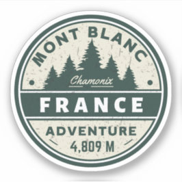 Mont Blanc wandelen Frans avontuur- Monte Bianco Sticker