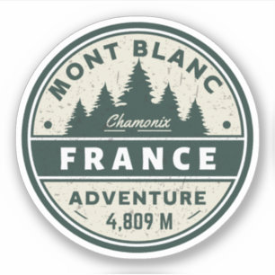Mont Blanc wandelen Frans avontuur- Monte Bianco Sticker