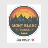 Mont Blanc-wandeling Franse avontuur- Monte Bianco Sticker (Vel)