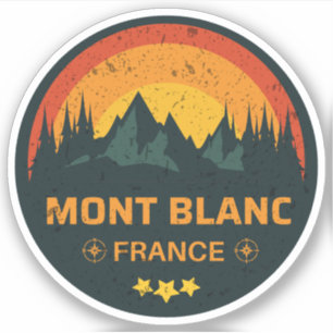 Mont Blanc-wandeling Franse avontuur- Monte Bianco Sticker