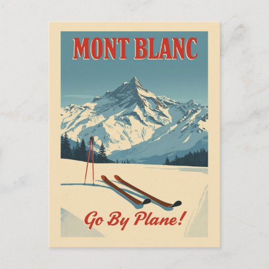Mont Blanc Winter Escape Briefkaart (Voorkant)