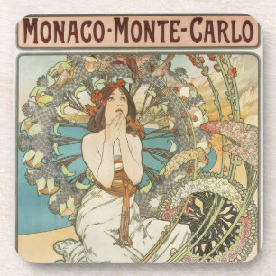 Mont-Carlo Poster door Alphonse Mucha Bier Onderzetter