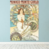  Mont-Carlo Poster door Alphonse Mucha Canvas Afdruk (Insitu (Houten vloer))