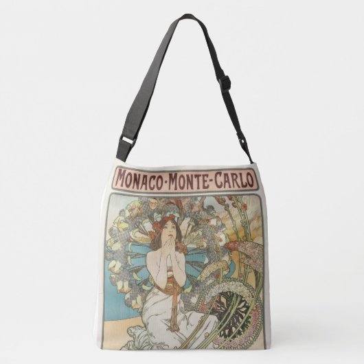  Mont-Carlo Poster door Alphonse Mucha Crossbody Tas (Achterkant)