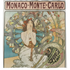  Mont-Carlo Poster door Alphonse Mucha Douchegordijn