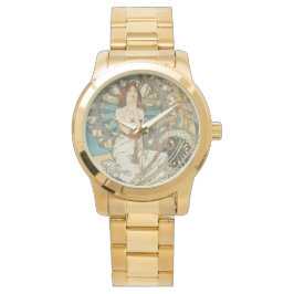  Mont-Carlo Poster door Alphonse Mucha Horloge