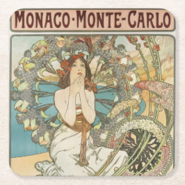  Mont-Carlo Poster door Alphonse Mucha Kartonnen Onderzetters