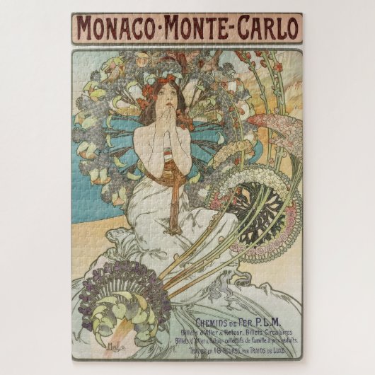 Mont-Carlo Poster door Alphonse Mucha Legpuzzel (Verticaal)