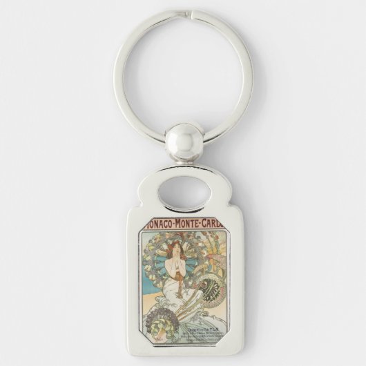  Mont-Carlo Poster door Alphonse Mucha Sleutelhanger (Voorkant)