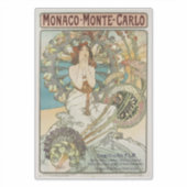  Mont-Carlo Poster door Alphonse Mucha Sticker (Voorkant)