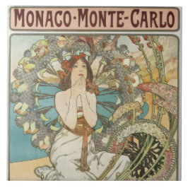 Mont-Carlo Poster door Alphonse Mucha Tegeltje
