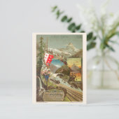 Mont Cervin Matterhorn Vintage Poster 1895 Briefkaart (Staand voorkant)