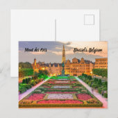 Mont des Arts Brussels België gestileerd Briefkaart (Voorkant / Achterkant)
