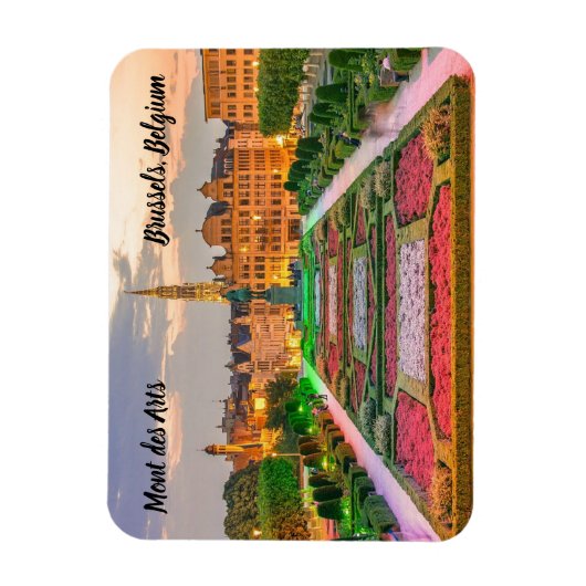 Mont des Arts Brussels België gestileerd Magneet (Verticaal)