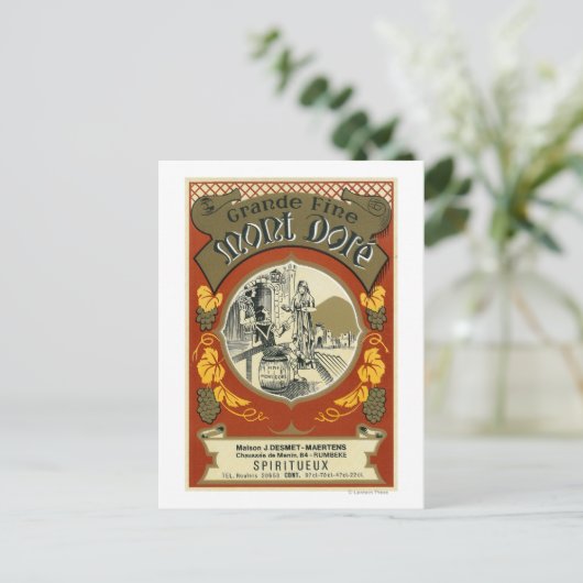 Mont Dore Wine LabelEurope Briefkaart (Staand voorkant)