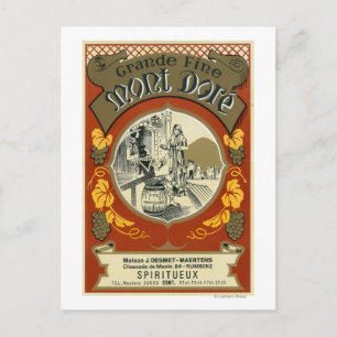 Mont Dore Wine LabelEurope Briefkaart